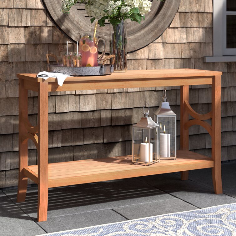 Teak console shop table outdoor